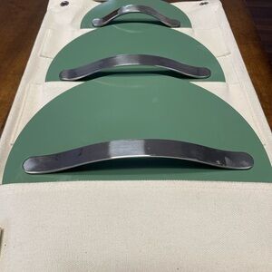 Green Kitchen Canister Lids - Stainless Handles